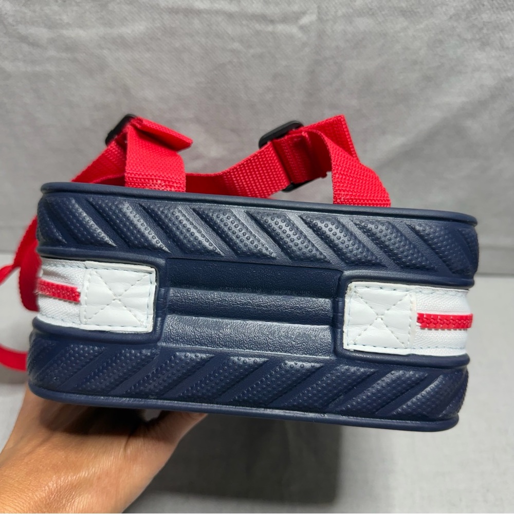 CROCS Navy Blue Mini Backpack with Red Strap - Picture 4 of 11